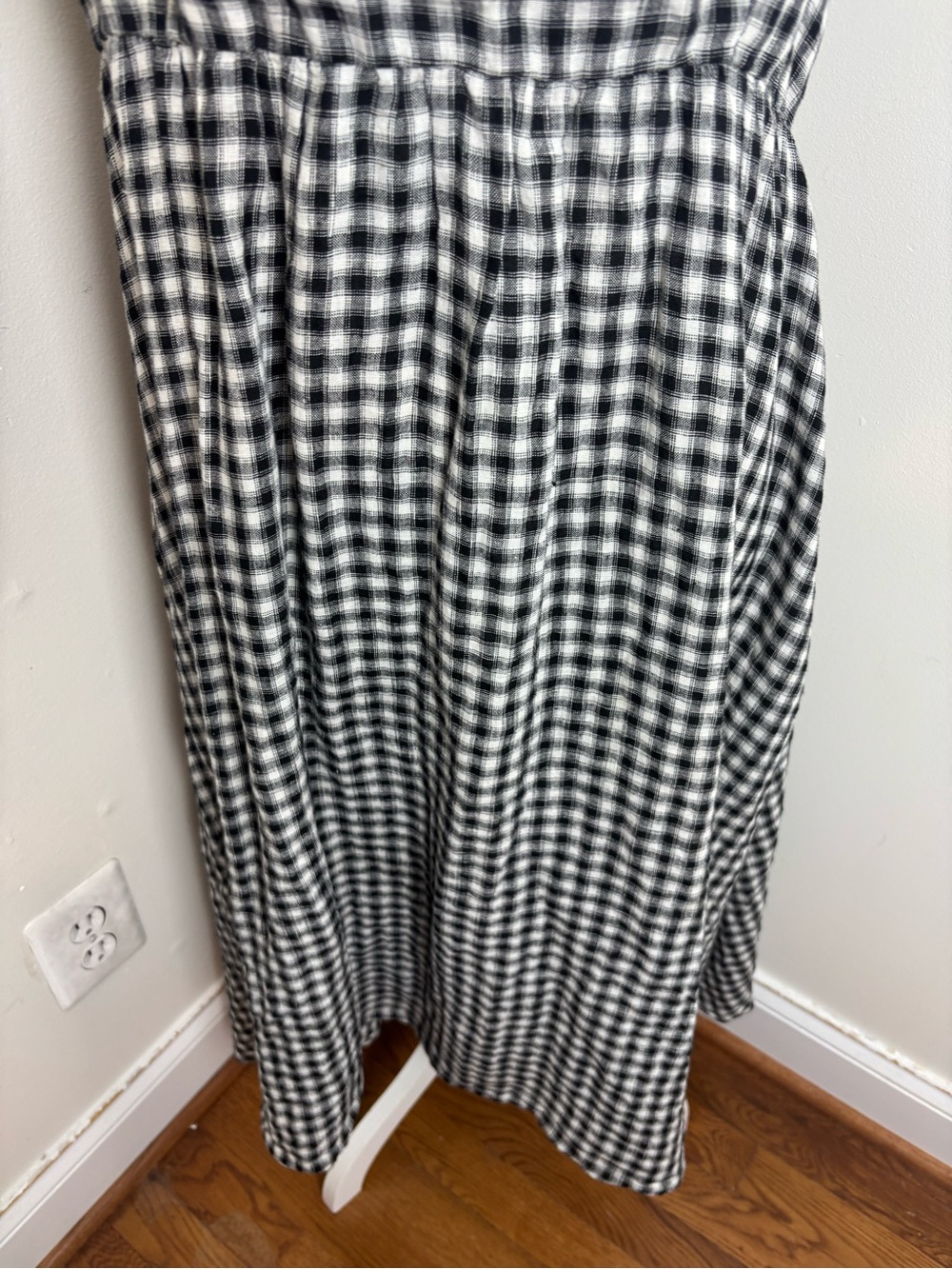 Quince 100% European Linen Midi Dress In Classic Mini Gingham Size XL - Picture 11 of 14